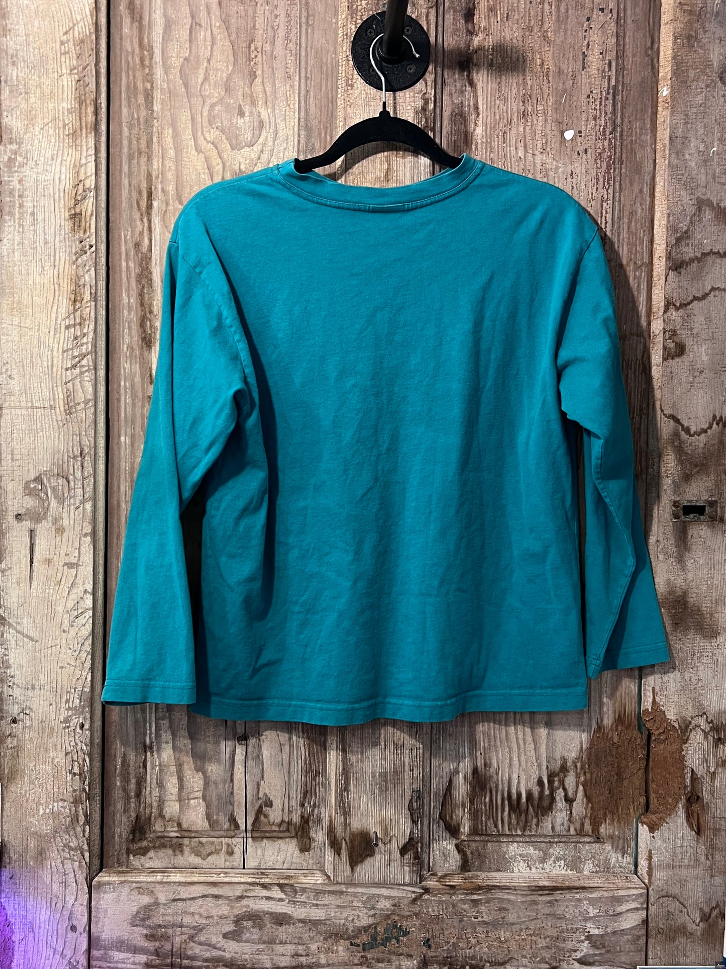 VTG 1992 Guess Turquoise Long Sleeve Shirt