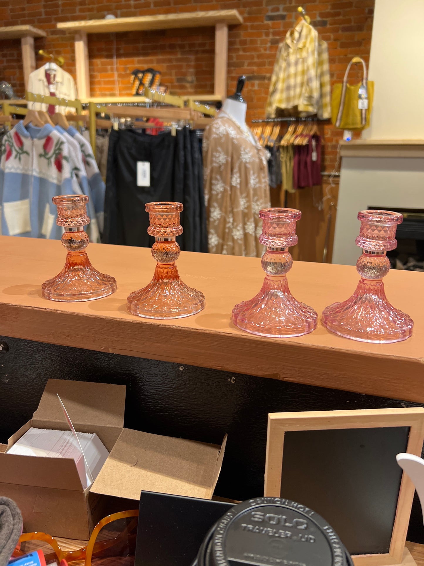 Pink Candle Holders