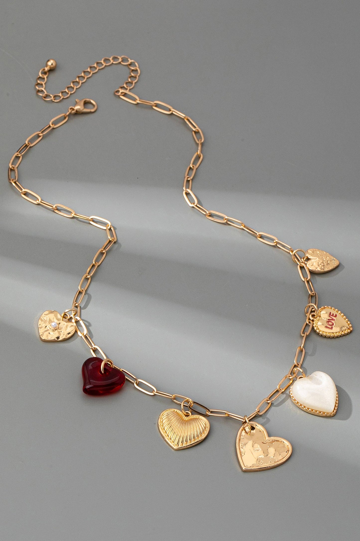 CHARM NECKLACE HEARTS LOVE
