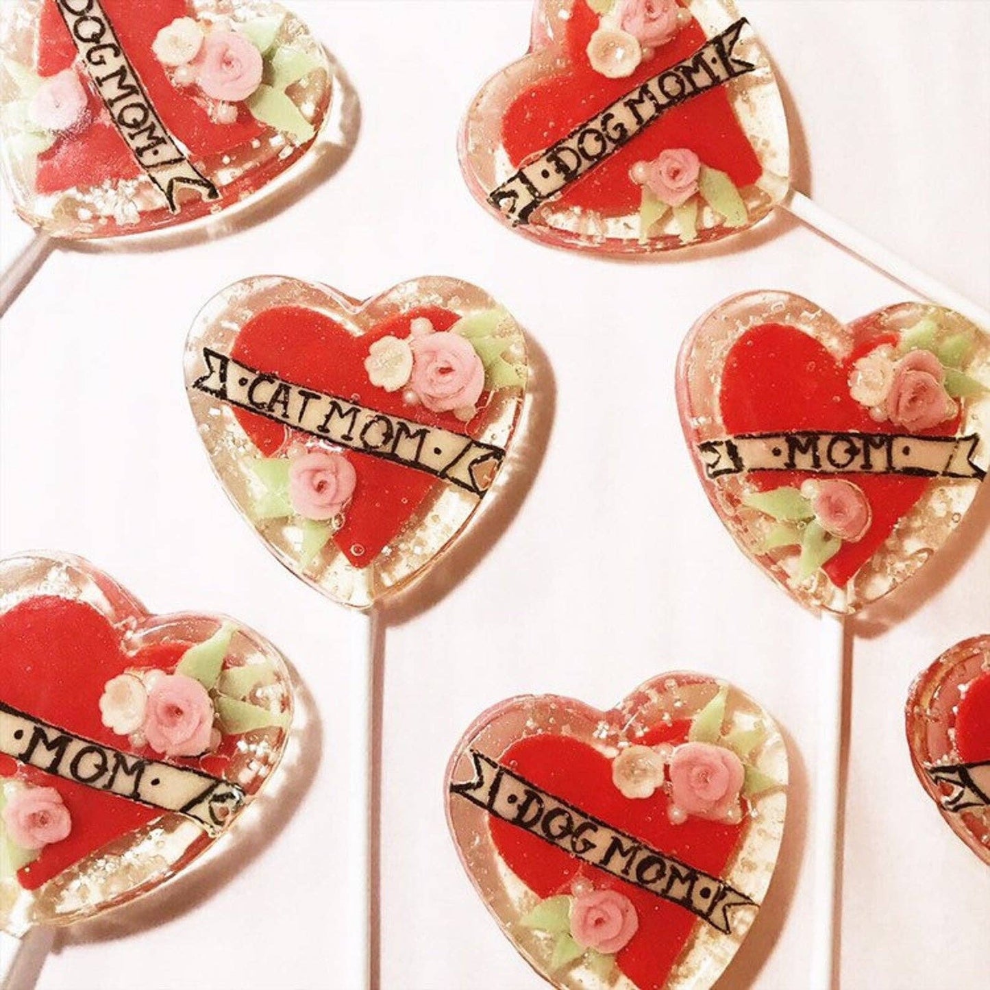 Fondant Dog Mom/Cat Mom Lollipops