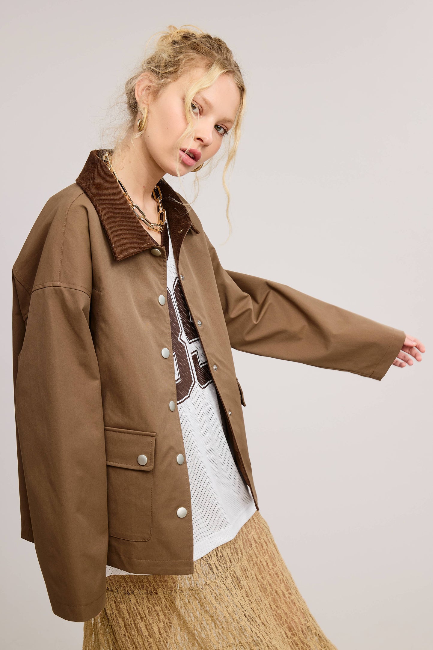Corduroy Collar Jacket