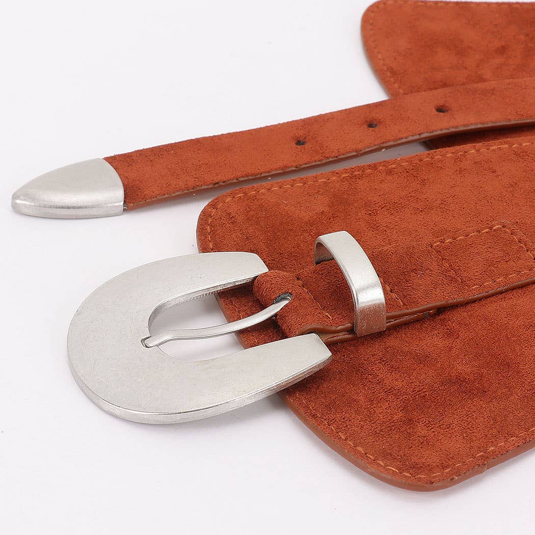 Suede Buckle Waist Belt