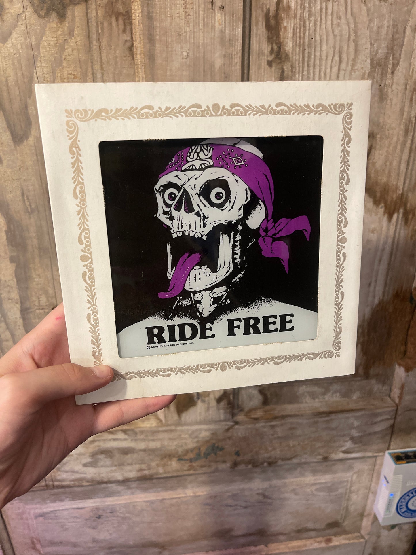 80’s Novelty Skull Mirror Print