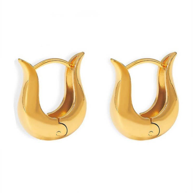18K STAINLESS STEEL WATERPROOF TARNISHFREE U HOOPS