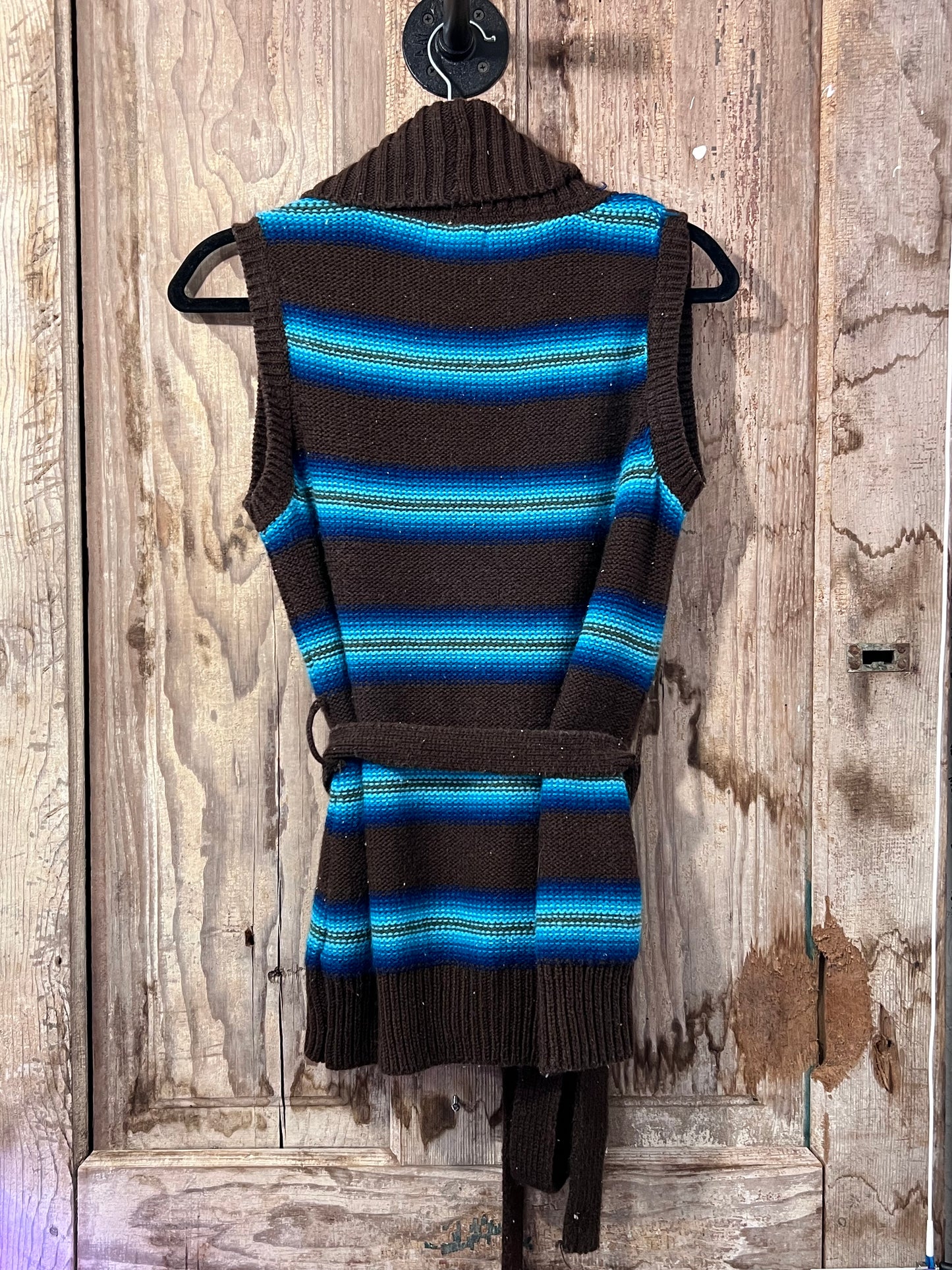 VTG Arizona Blue/Brown Tie Sweater Vest