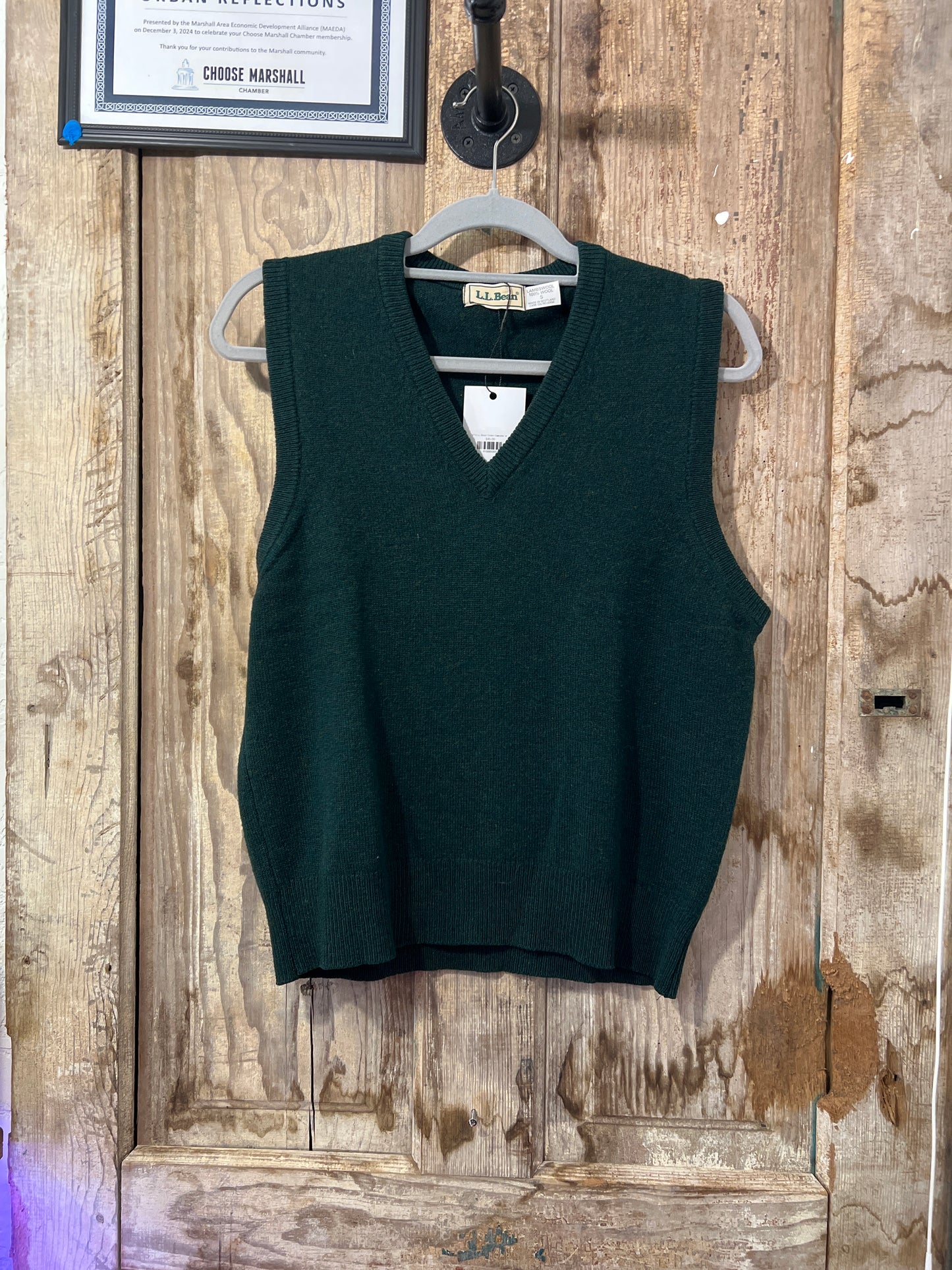 VTG LL Bean Green Sweater Vest CNV