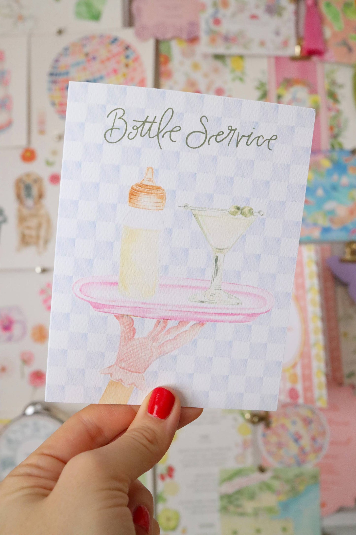 Bottle service new mom card