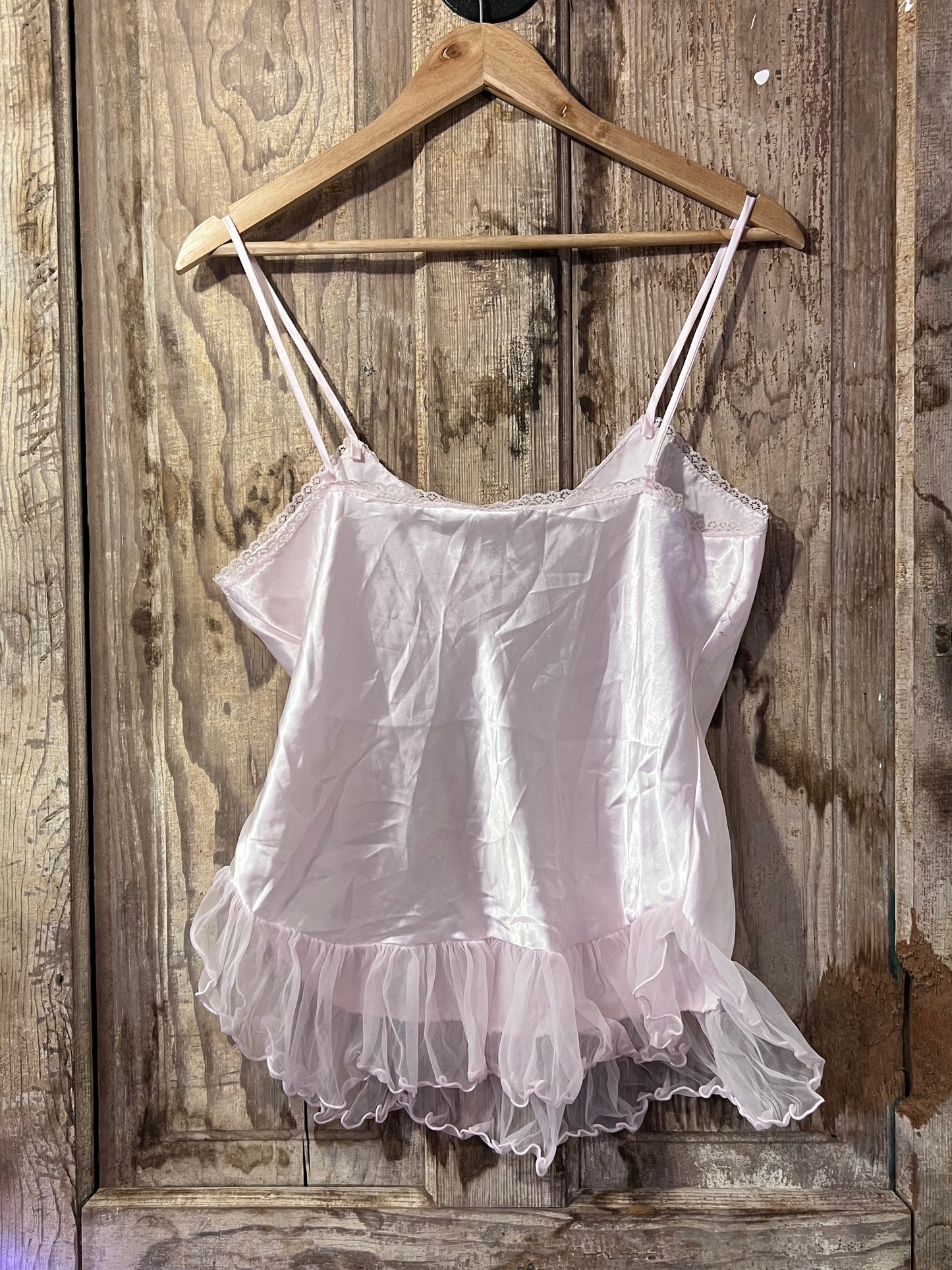 VTG 80’s Delicates Pink Lace Camisole Top