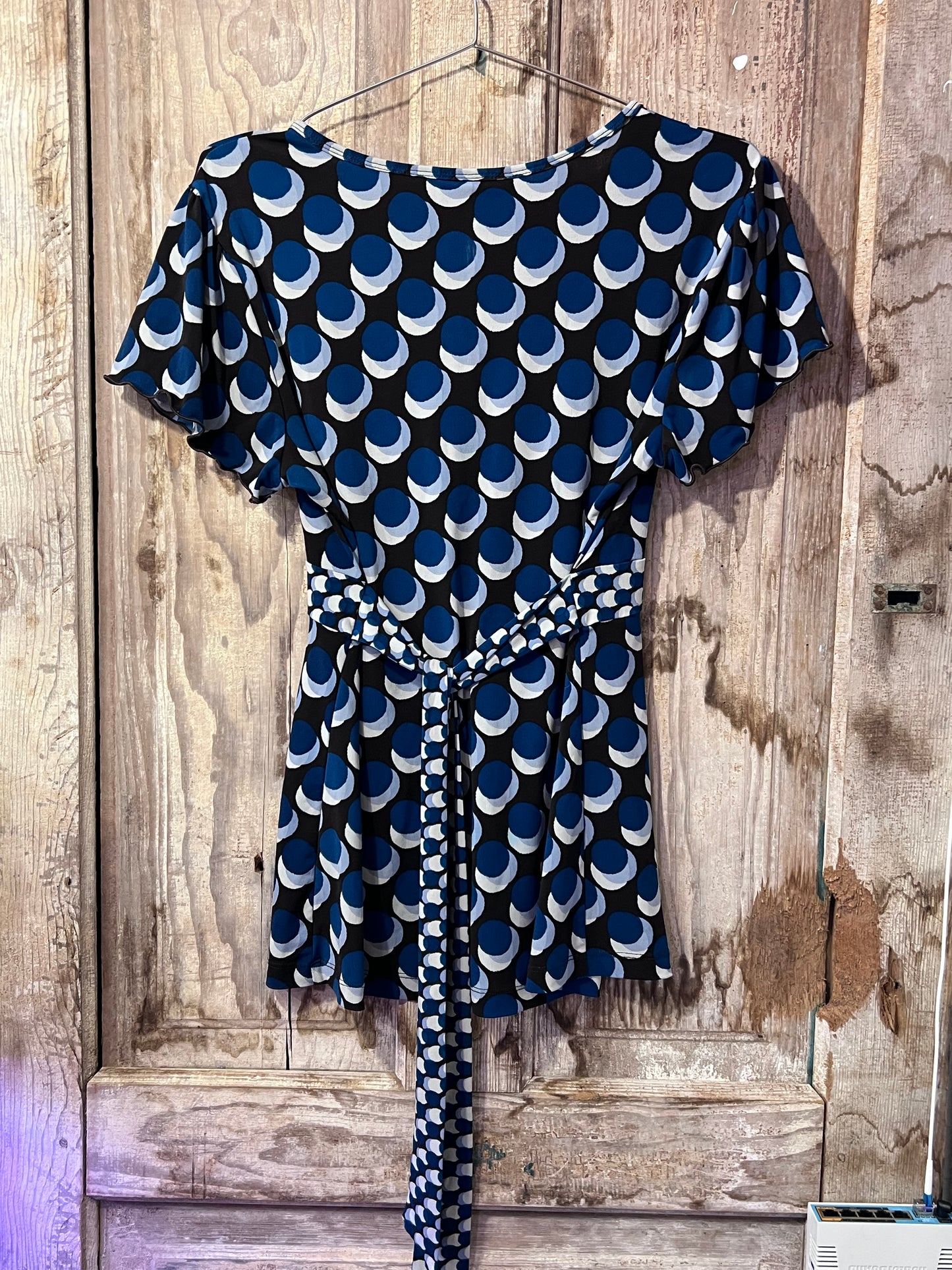 Suzie in the City Patterned Back Tie Top