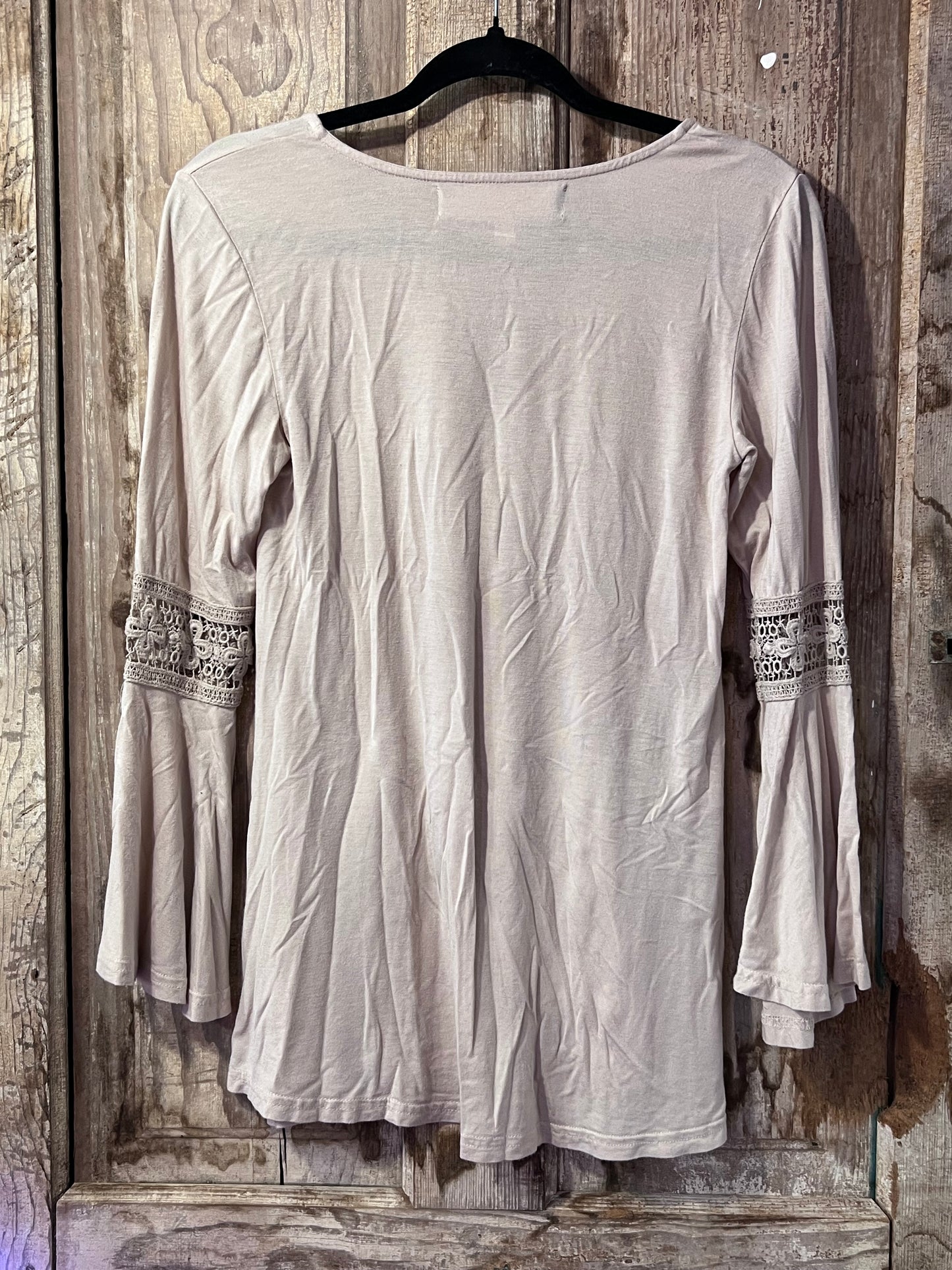 Oona & Maud Beige Criss Cross Blouse