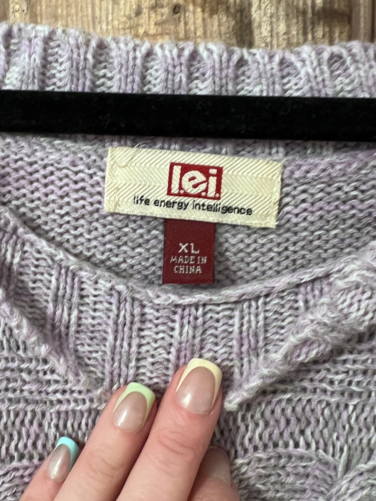 VTG lei Purple Ombre Knit Sweater Dress/Top