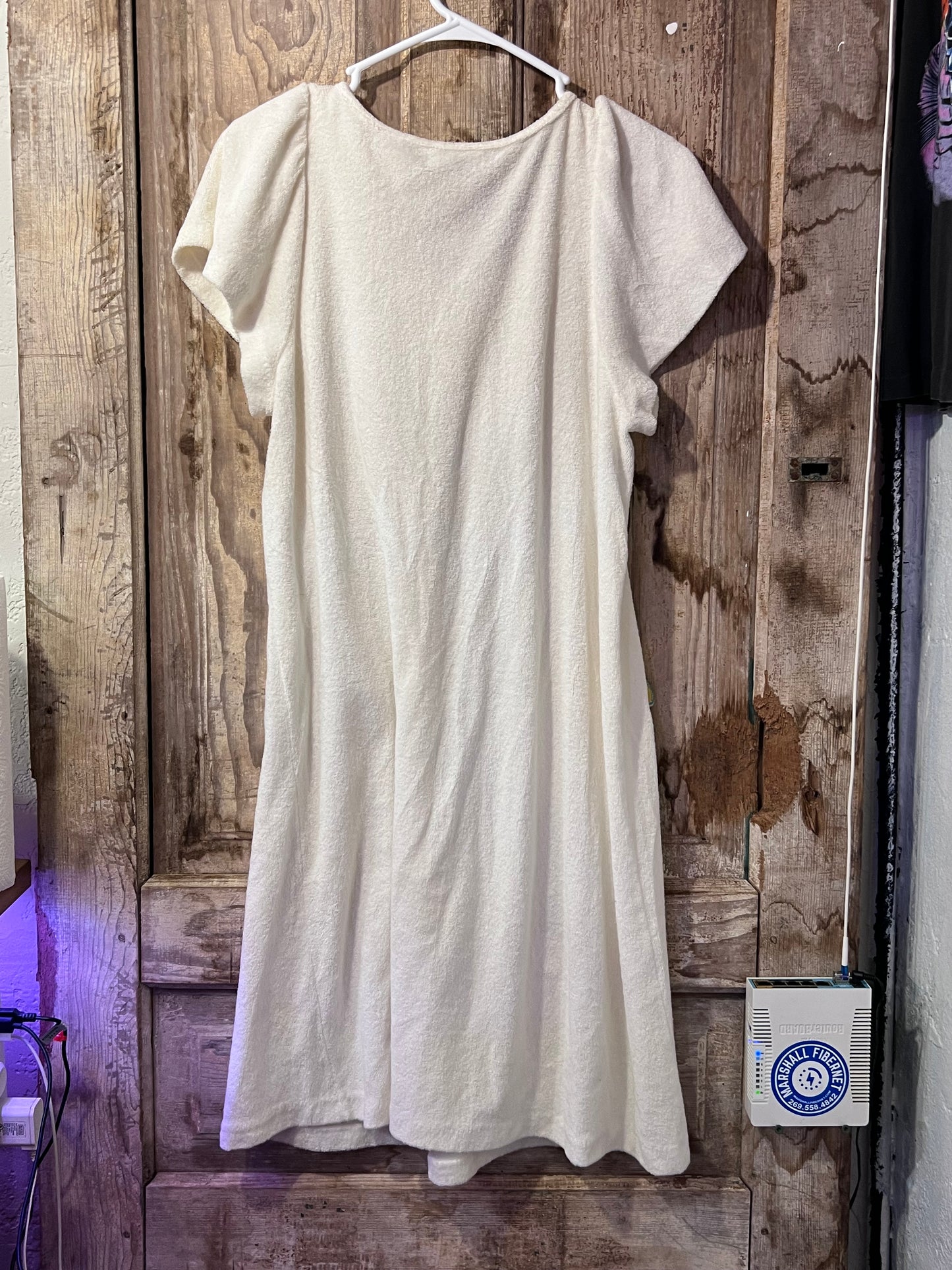 VTG KOMAR Palm Tree Terry Cloth Cover Up Dress