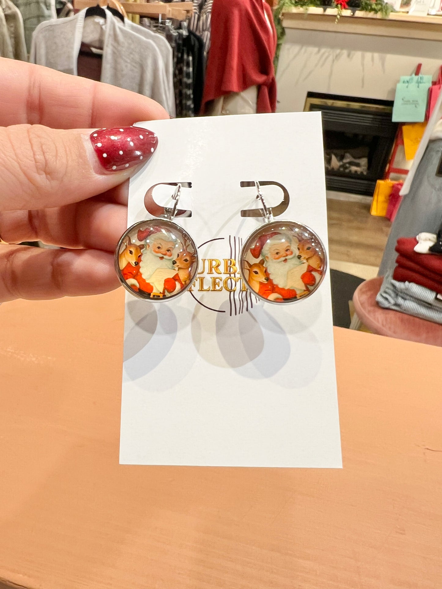 Santa earrings