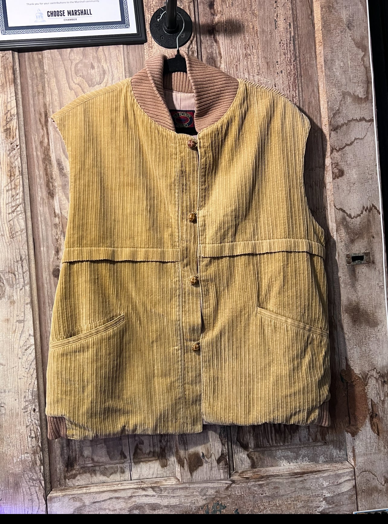 Corduroy vest