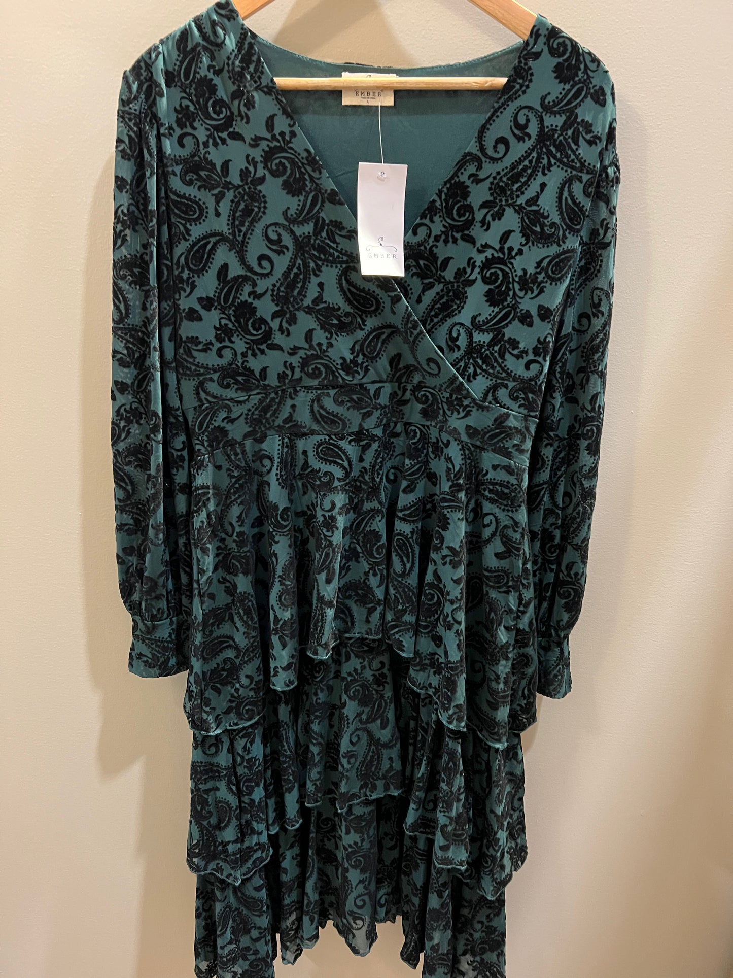 Anthropologie green dress