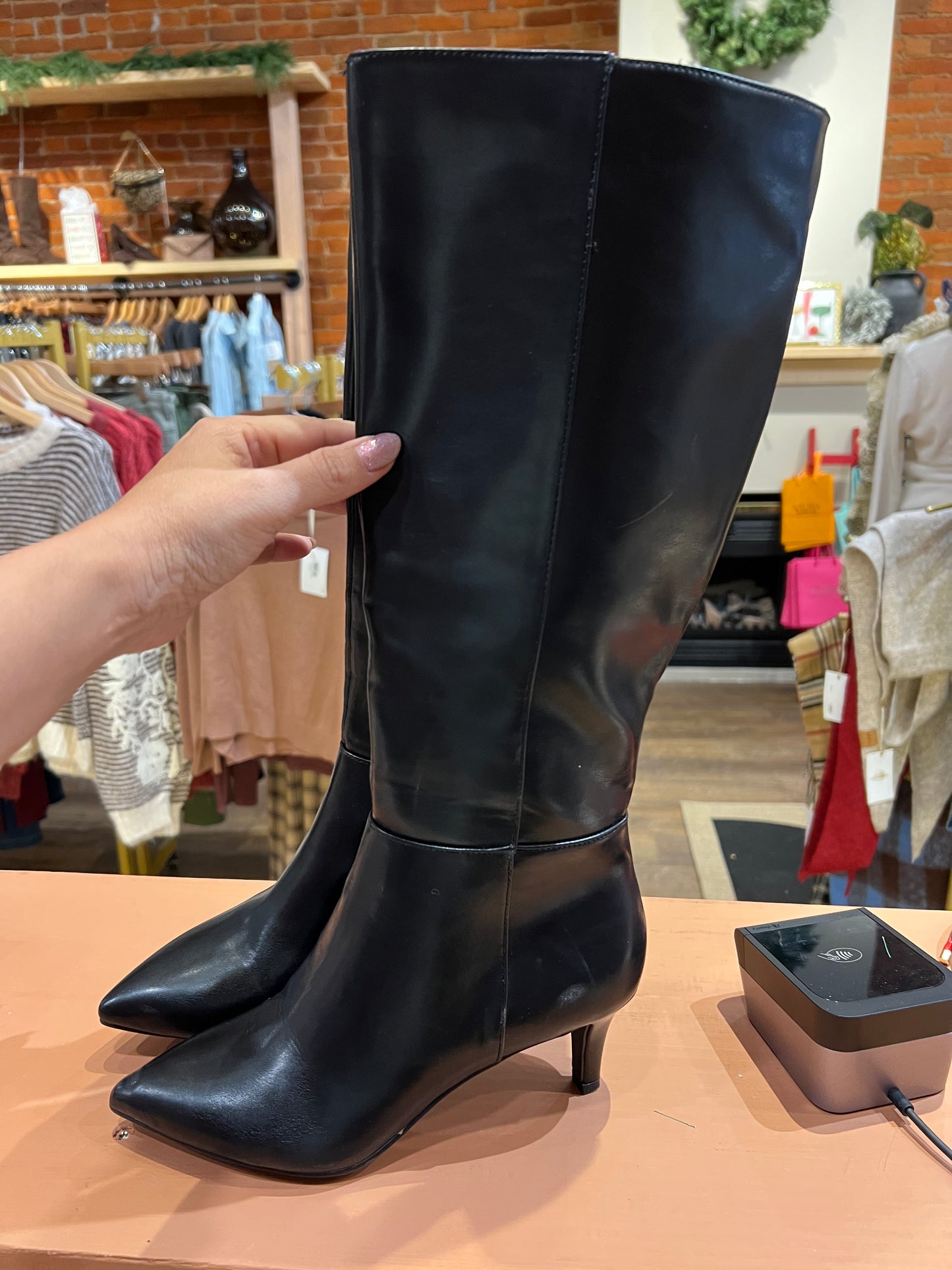Black high boots