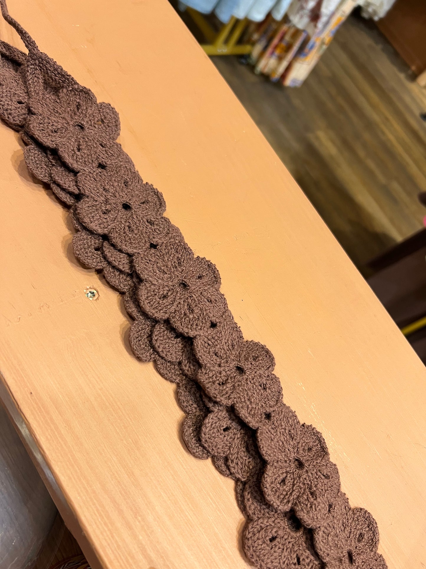 Brown crocheted headbands