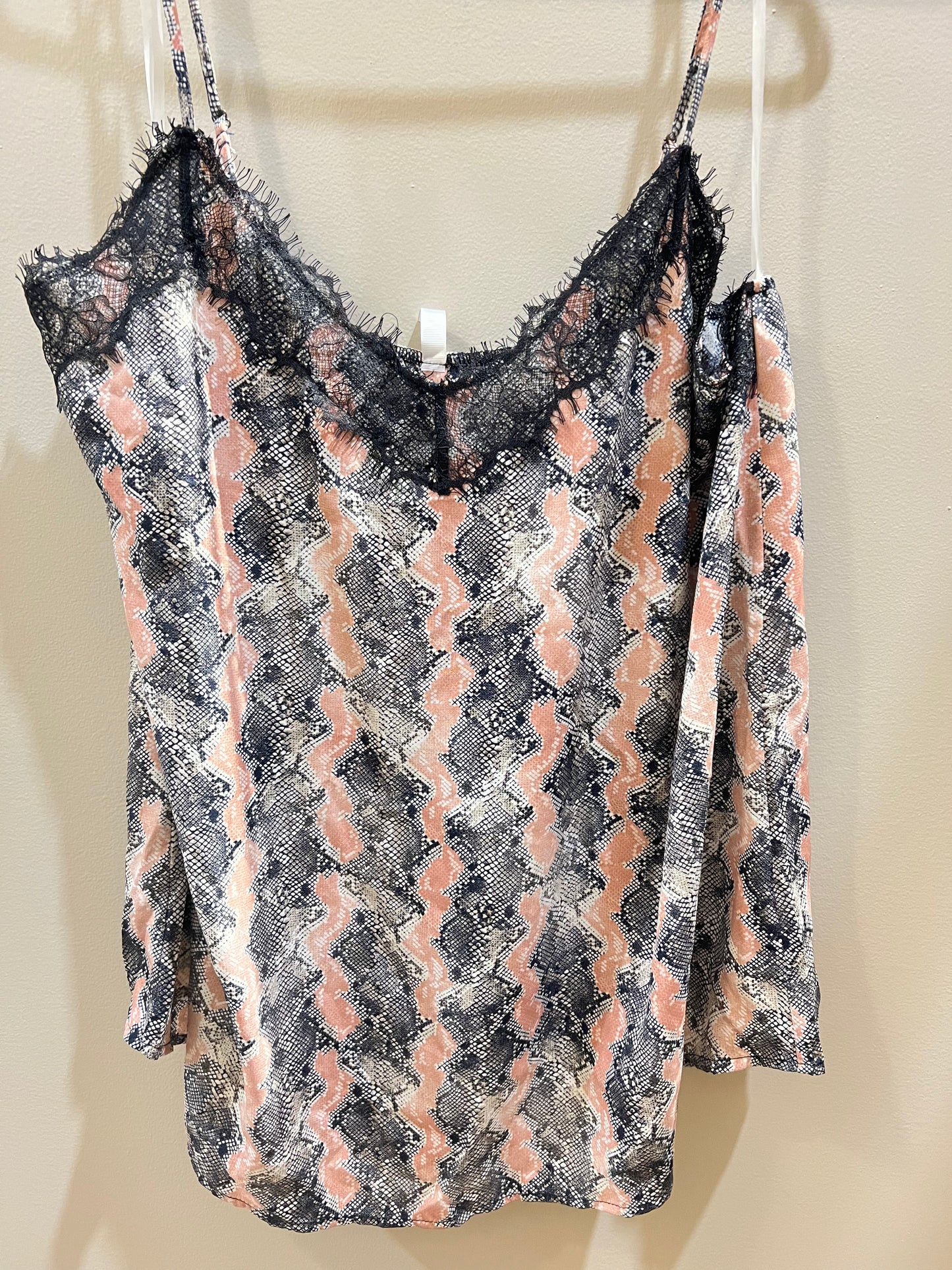 Snake skin silky tank