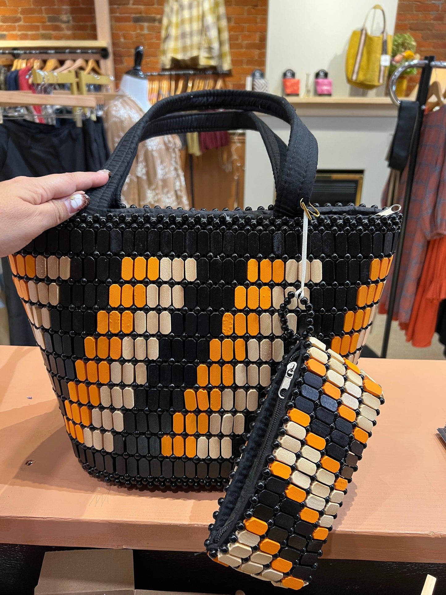 Handmade wood Purse wallet set