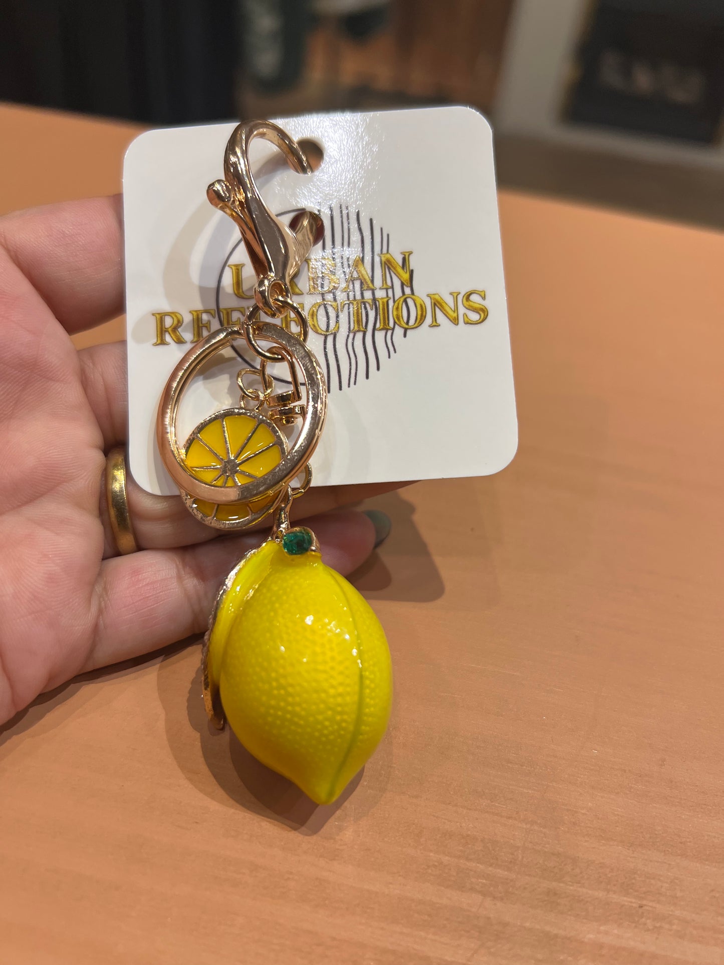 Lemon purse charm