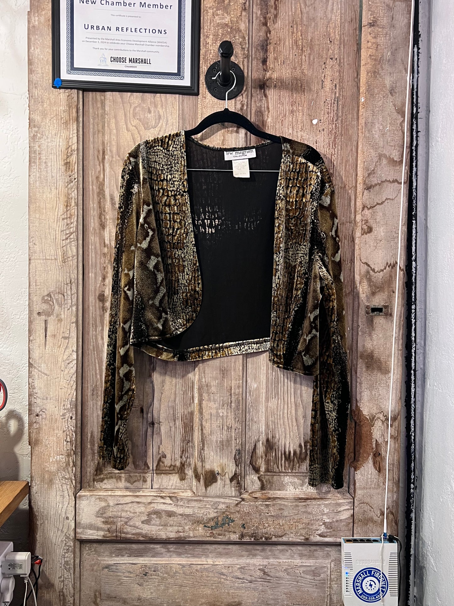 90’s Velvet Snake Skin Top