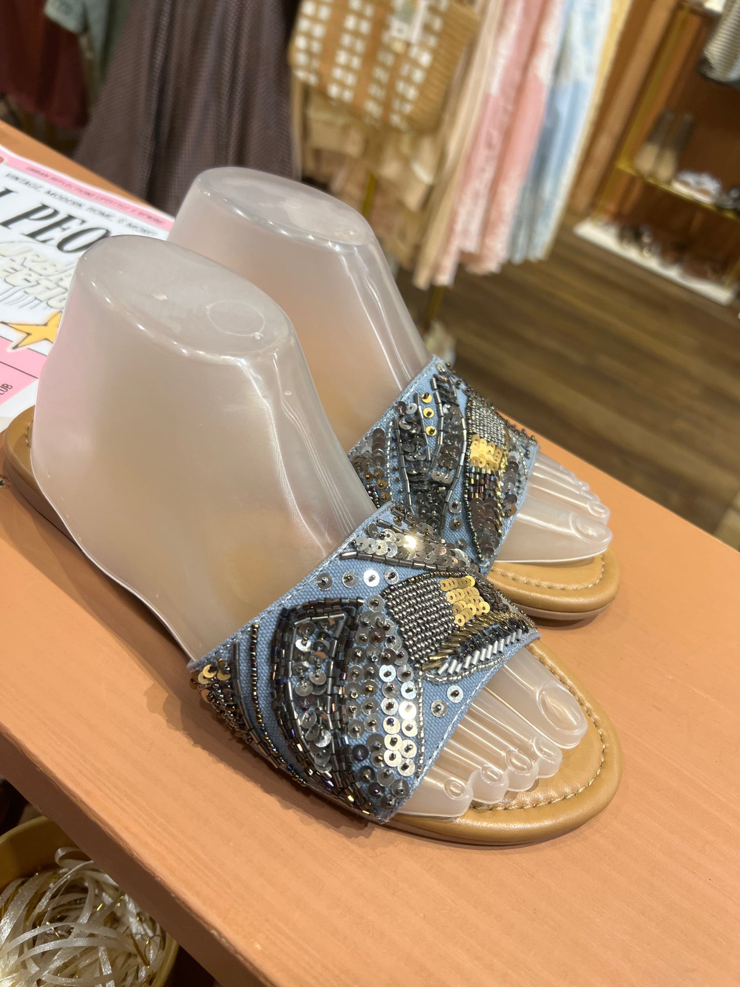 Sequence blue sandals