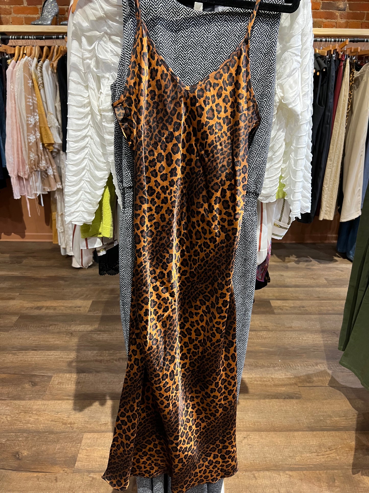 Leopard slip dress 