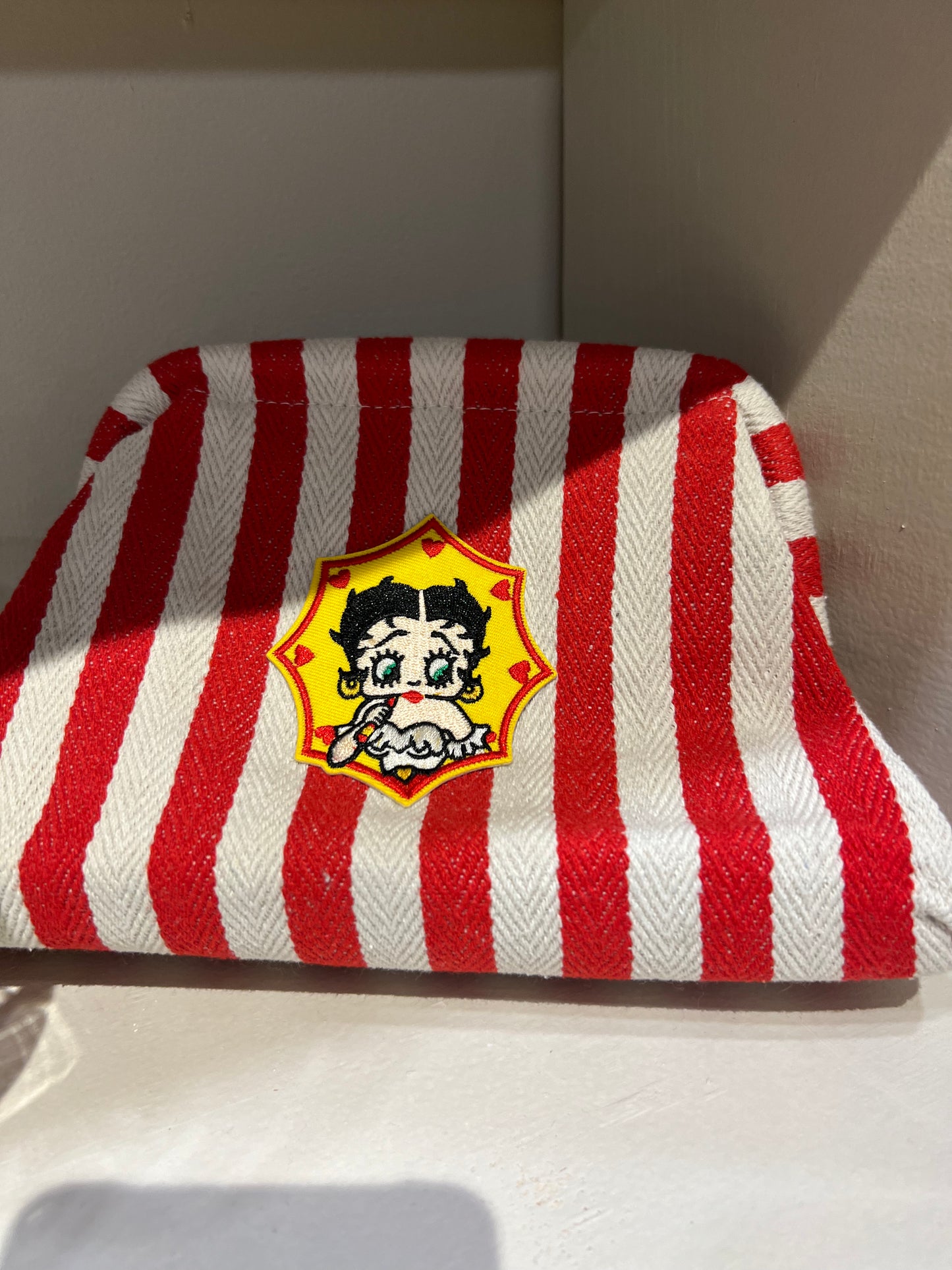 Striped Betty boot purse