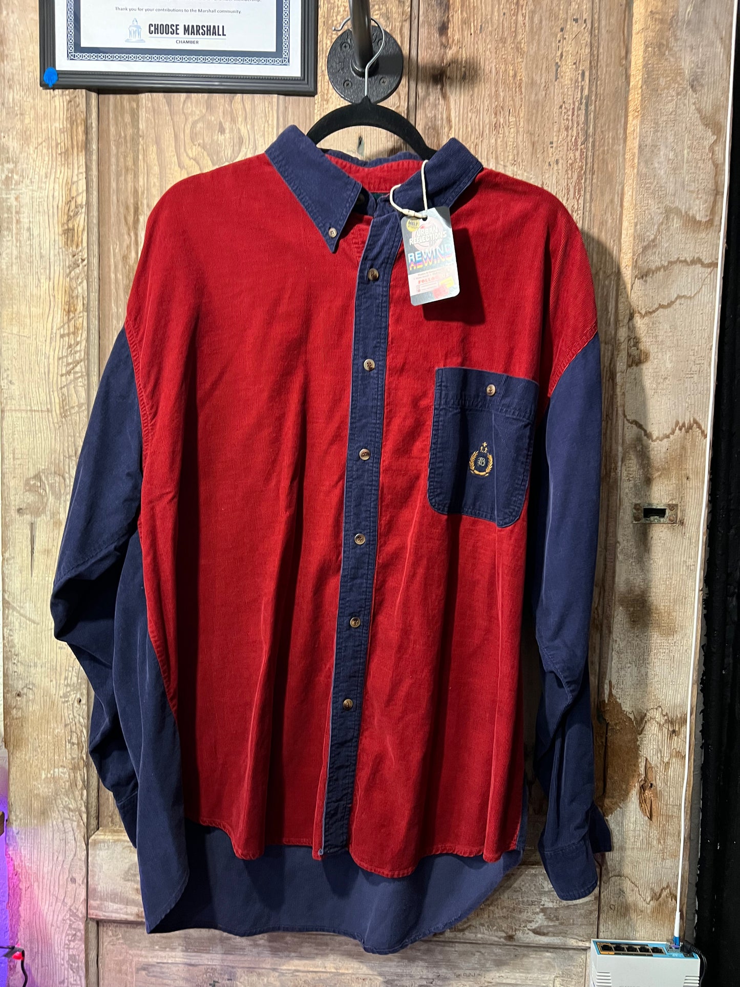 Bugle boy 80’s 90’s color block button up