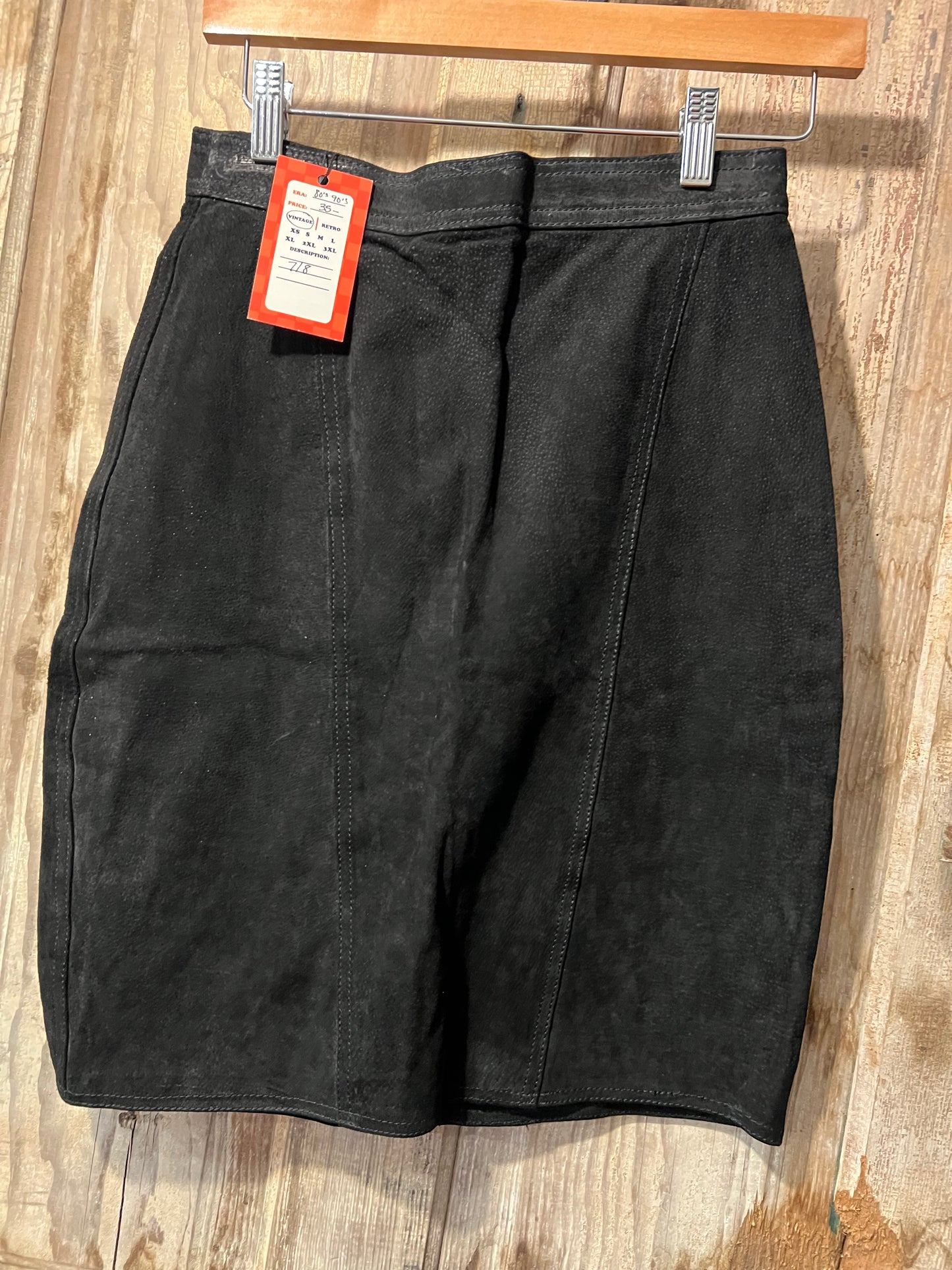 80’s leather skirt