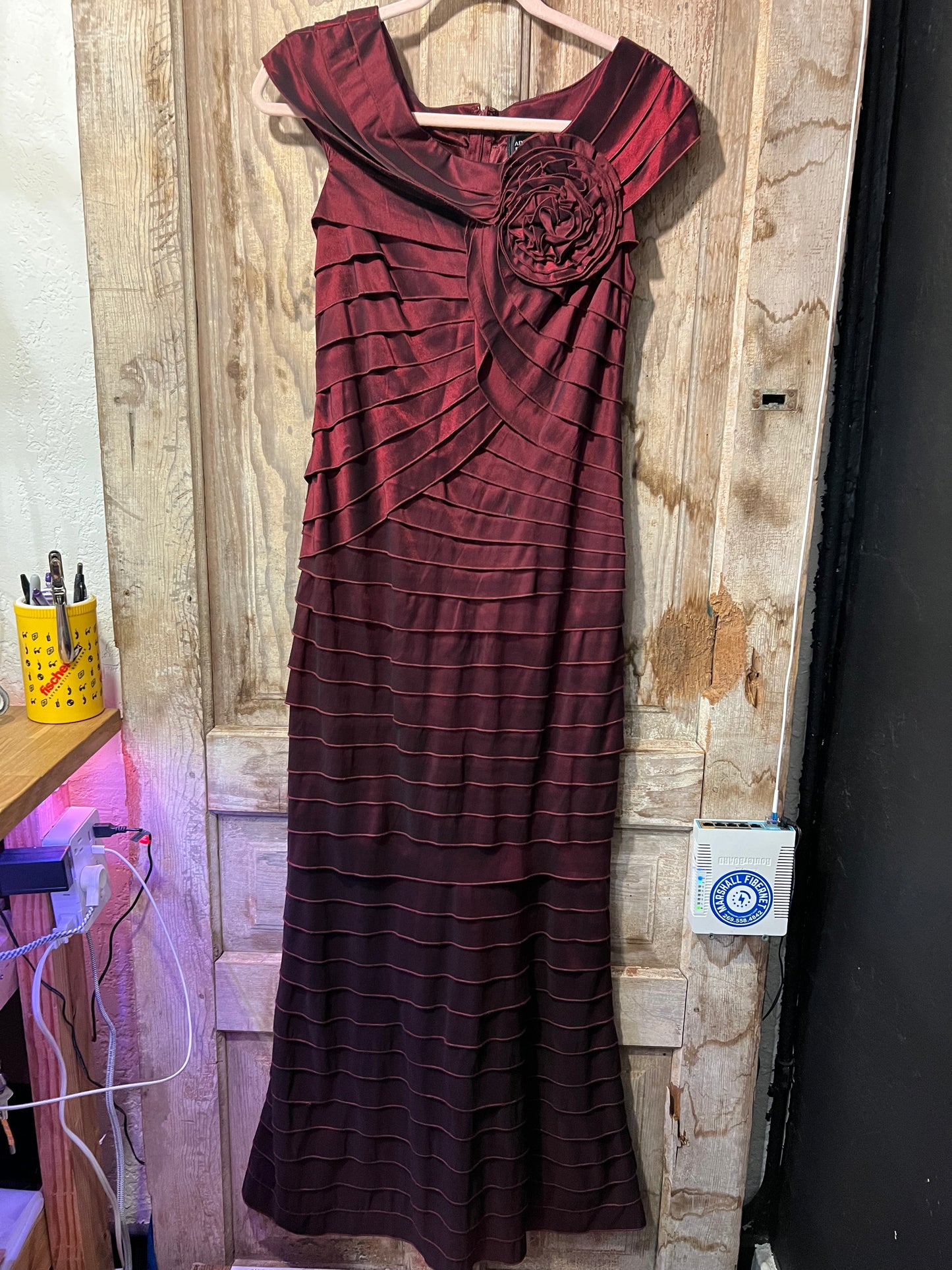 Metallic red 80’s 90’s vintage dress