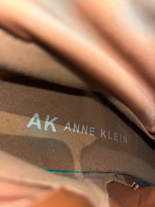Anne Klein tan suede booties
