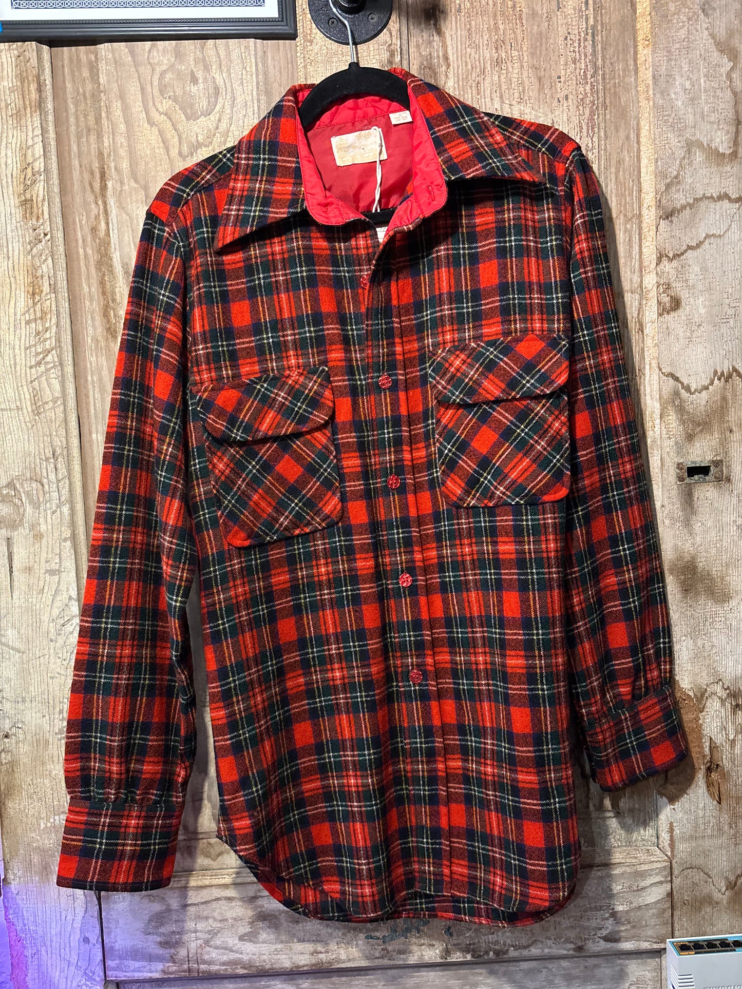 60’s plaid wool blend