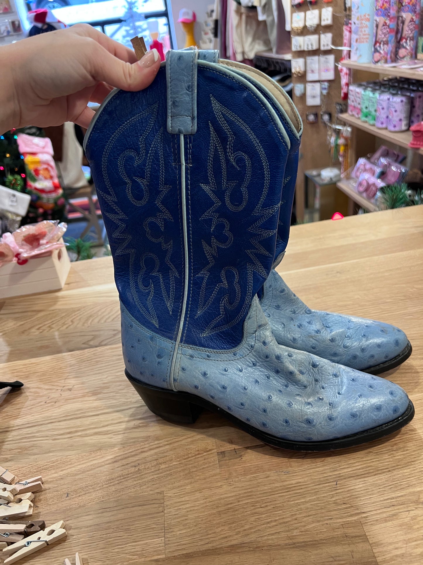Vintage blue boots