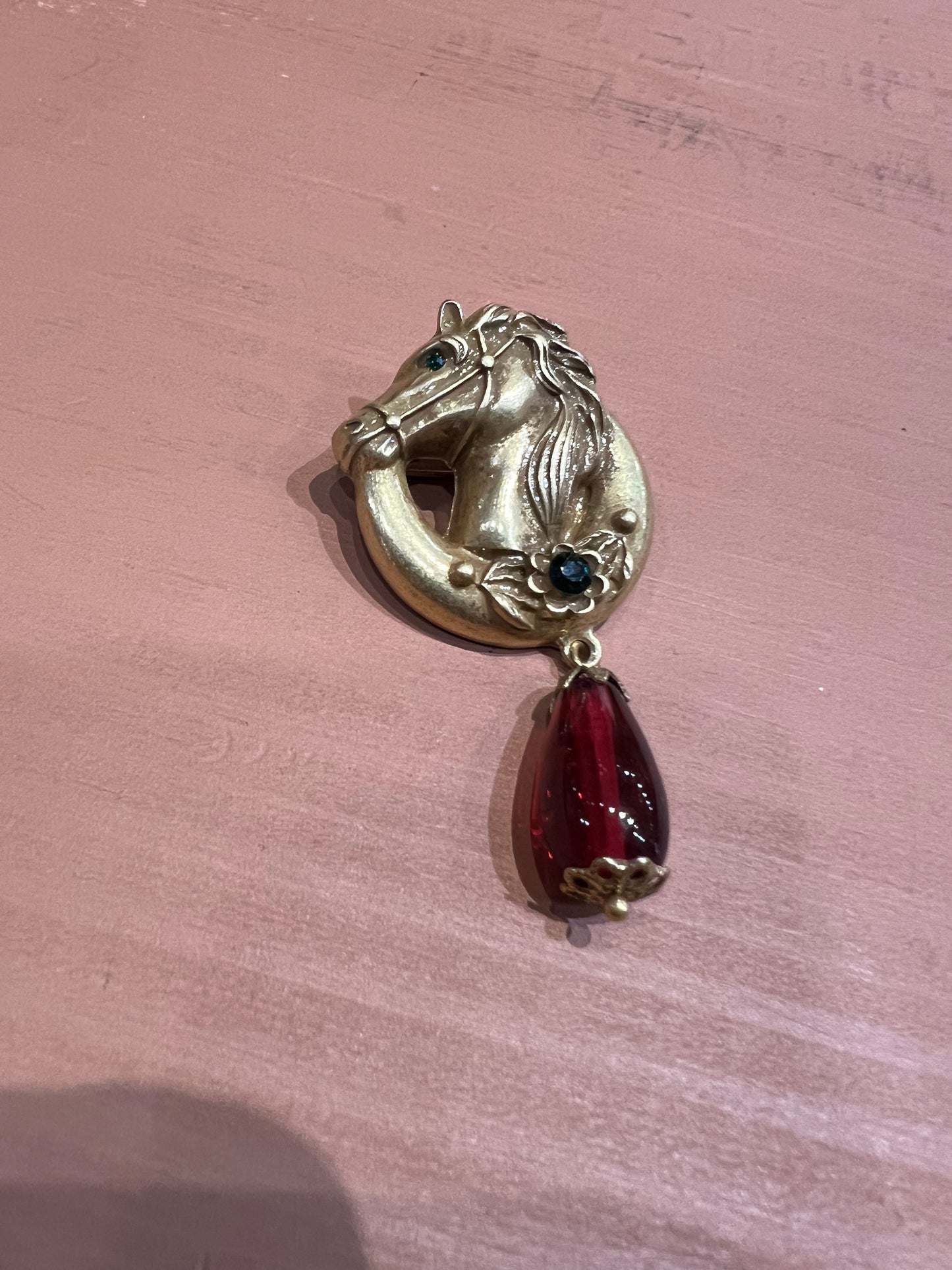 Vtg inspired horse brooch