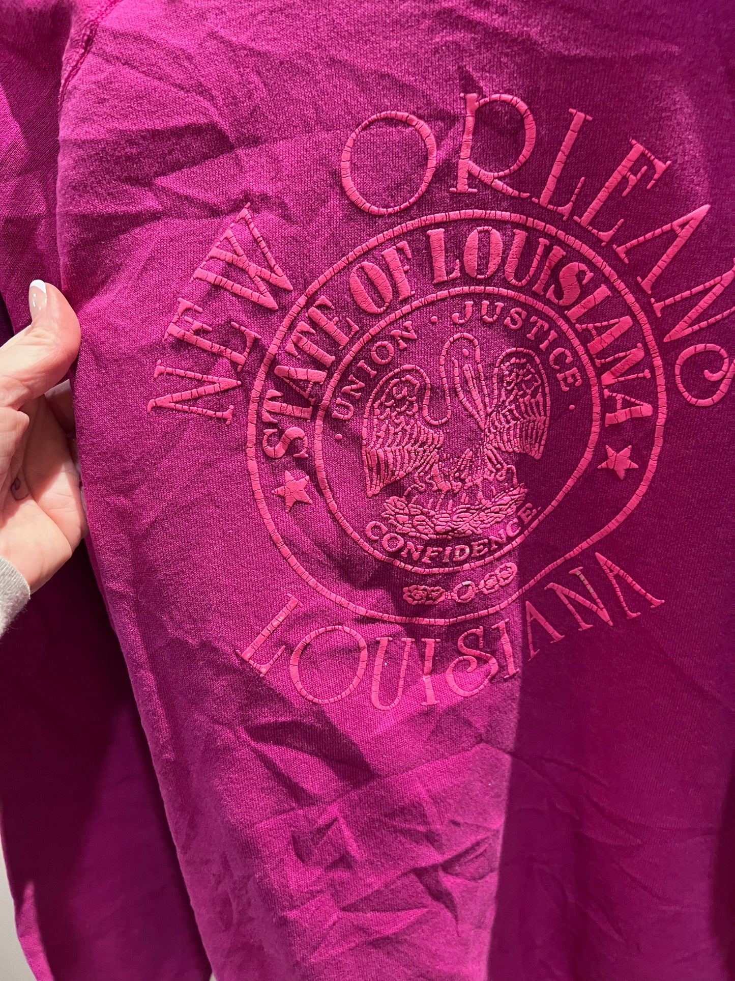 New Orleans Fuchsia Crewneck