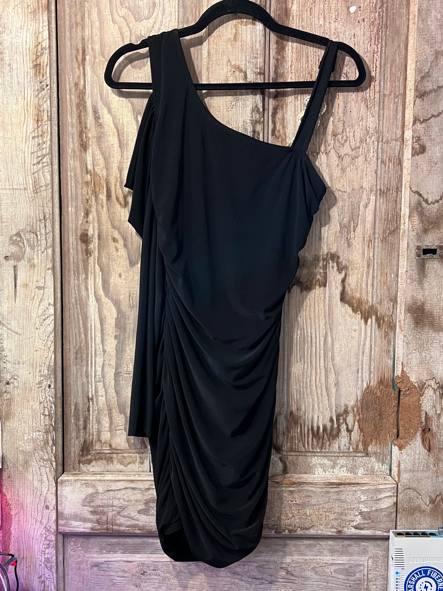 Y2K DEB Diamond Strap One Sleeve Body-Con Dress