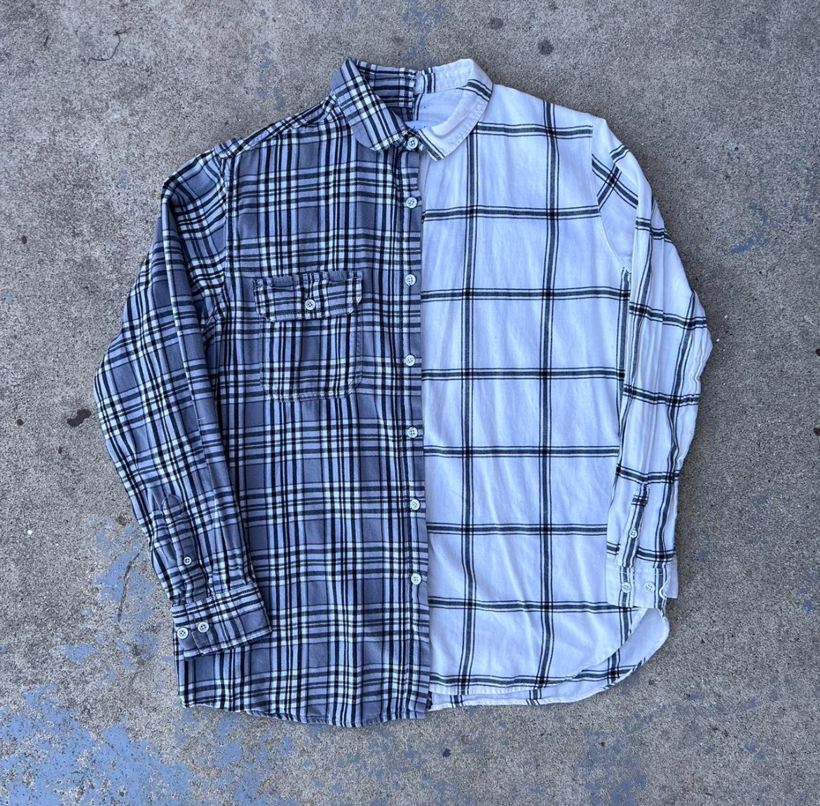 THRIFTDREVIVAL Grey/White Two Tone Flannel