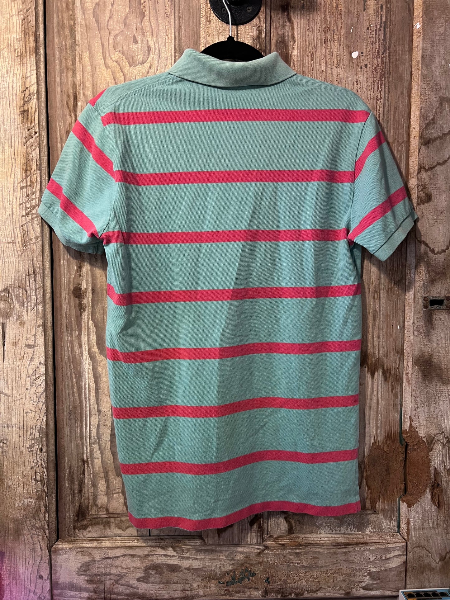 Y2K Blue & Pink Striped Polo Shirt