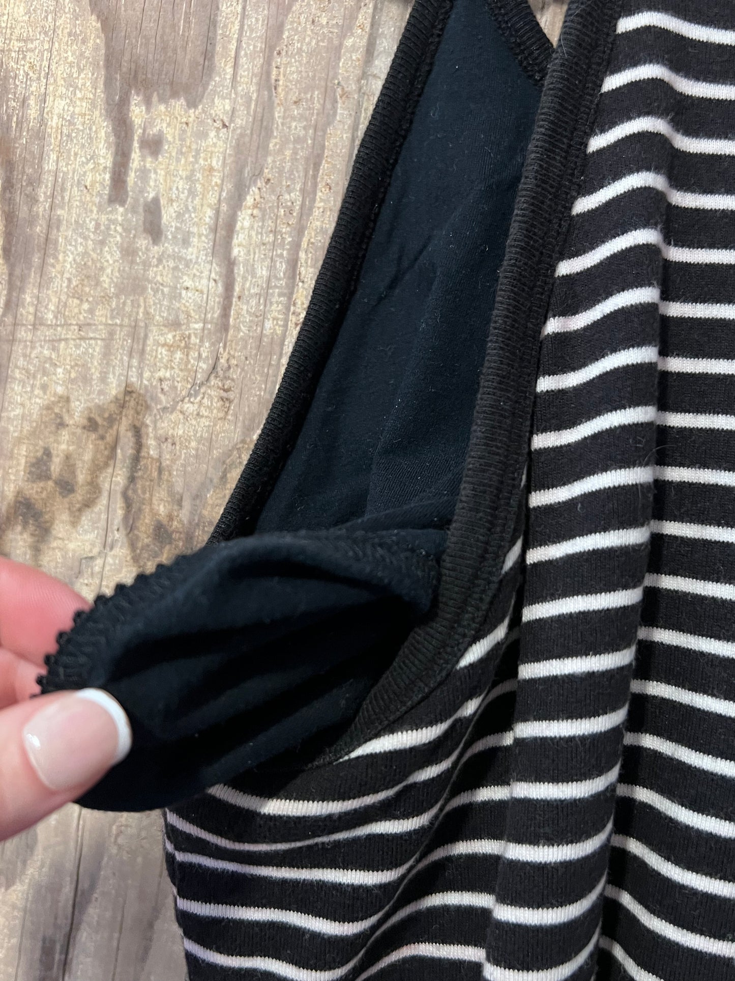 Ralph Lauren BLK + WHT Striped Halter Dress