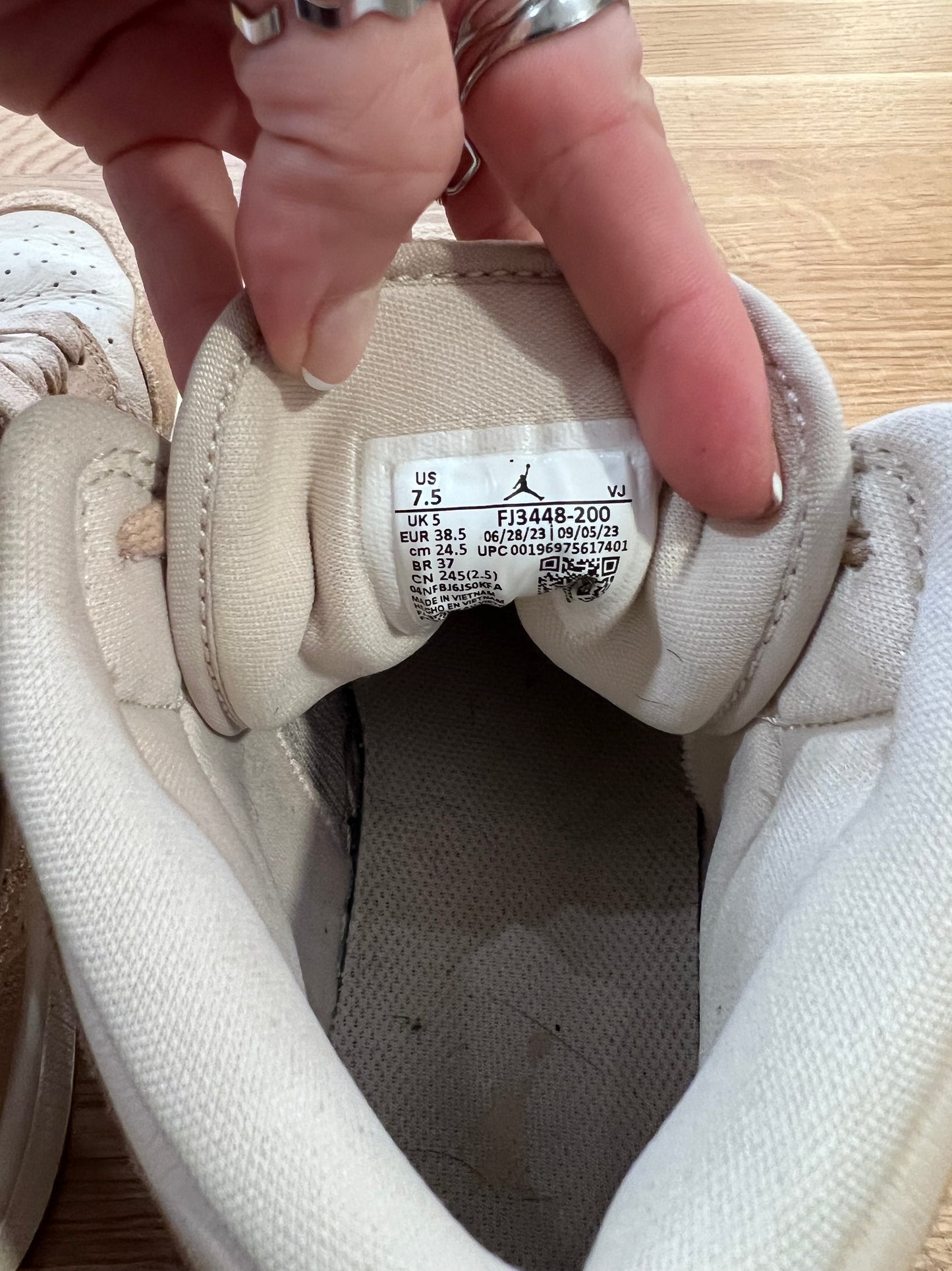 Y2K Pink/Taupe Nike High Top Air Jordan's