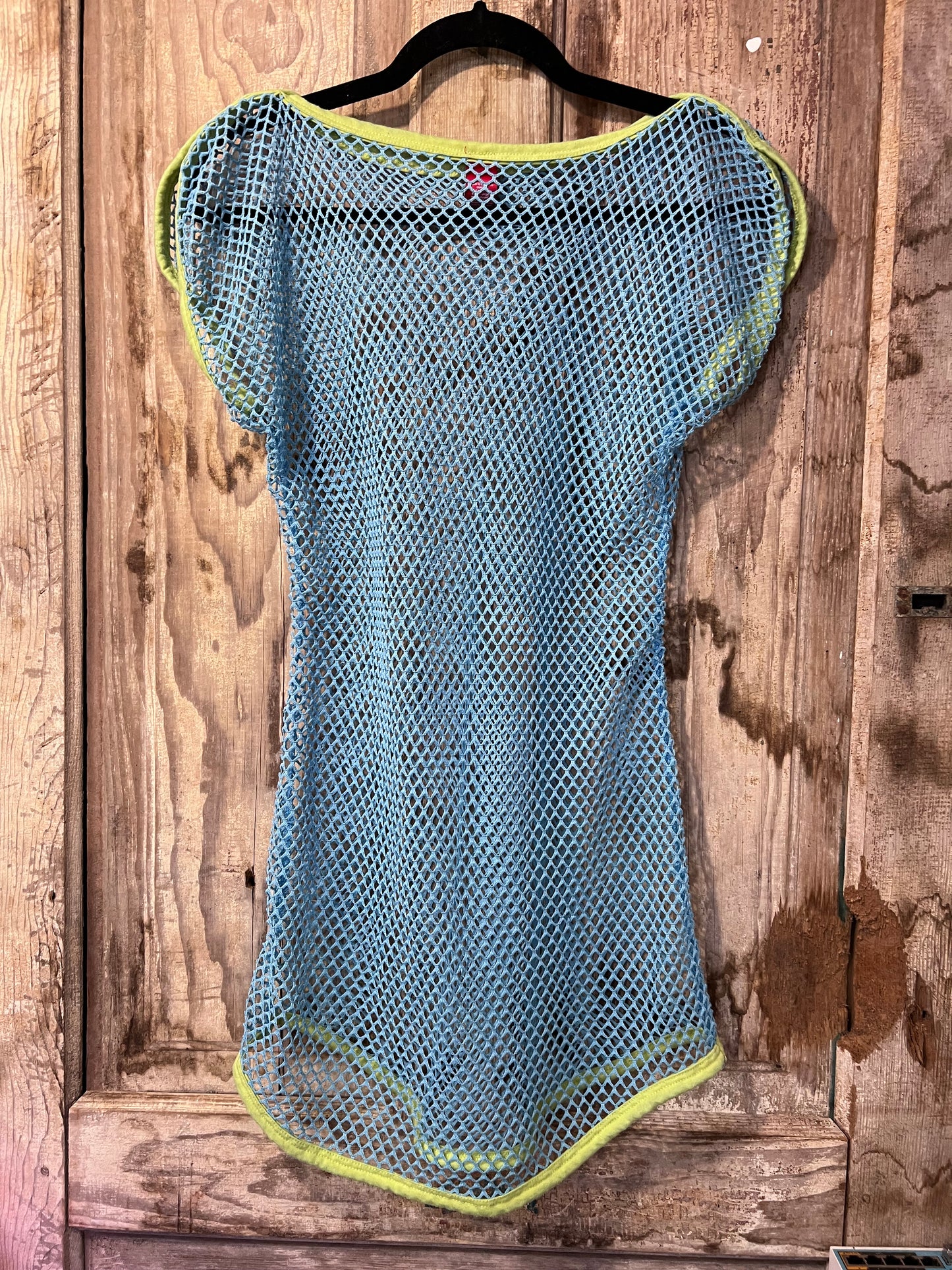 Y2k Bongo Mesh Short Sleeve Shirt/Dress/Cover Up