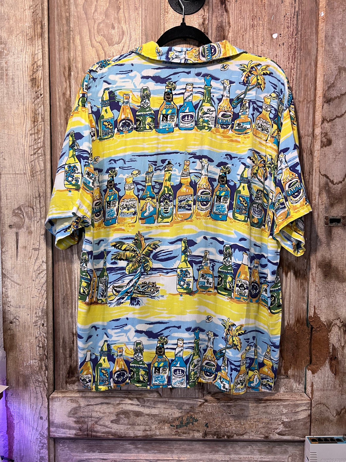 Y2K Double Duck Originals Hawaiian Beer Themed Shirt