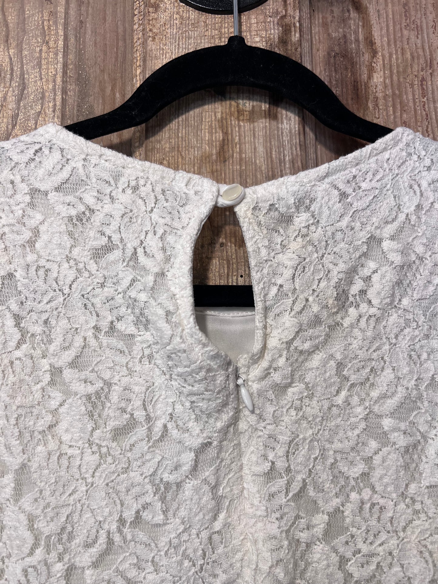 Y2K Peach Royal White Lace Sleeveless Dress