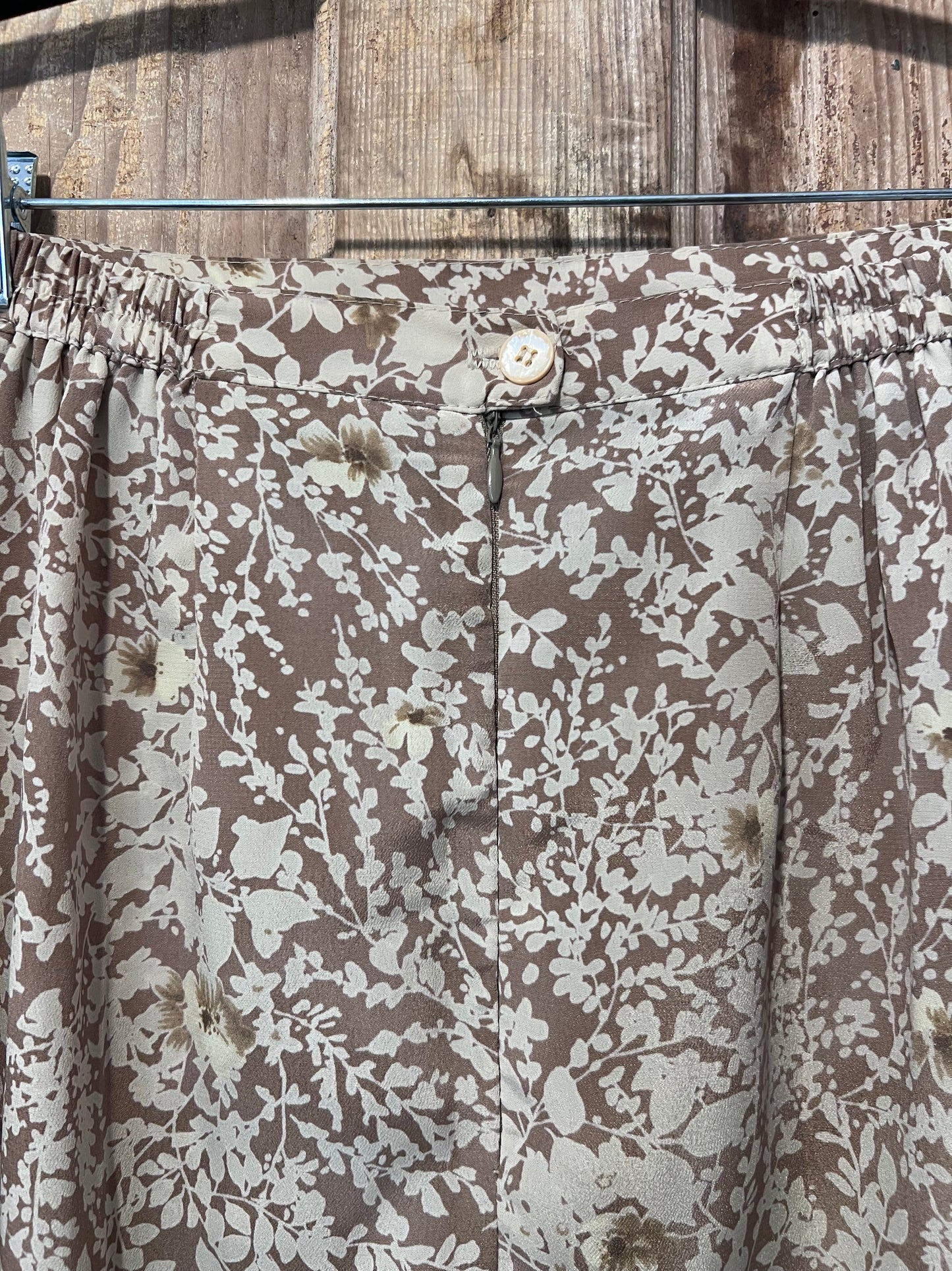 90's SAVION Brown Floral Skirt