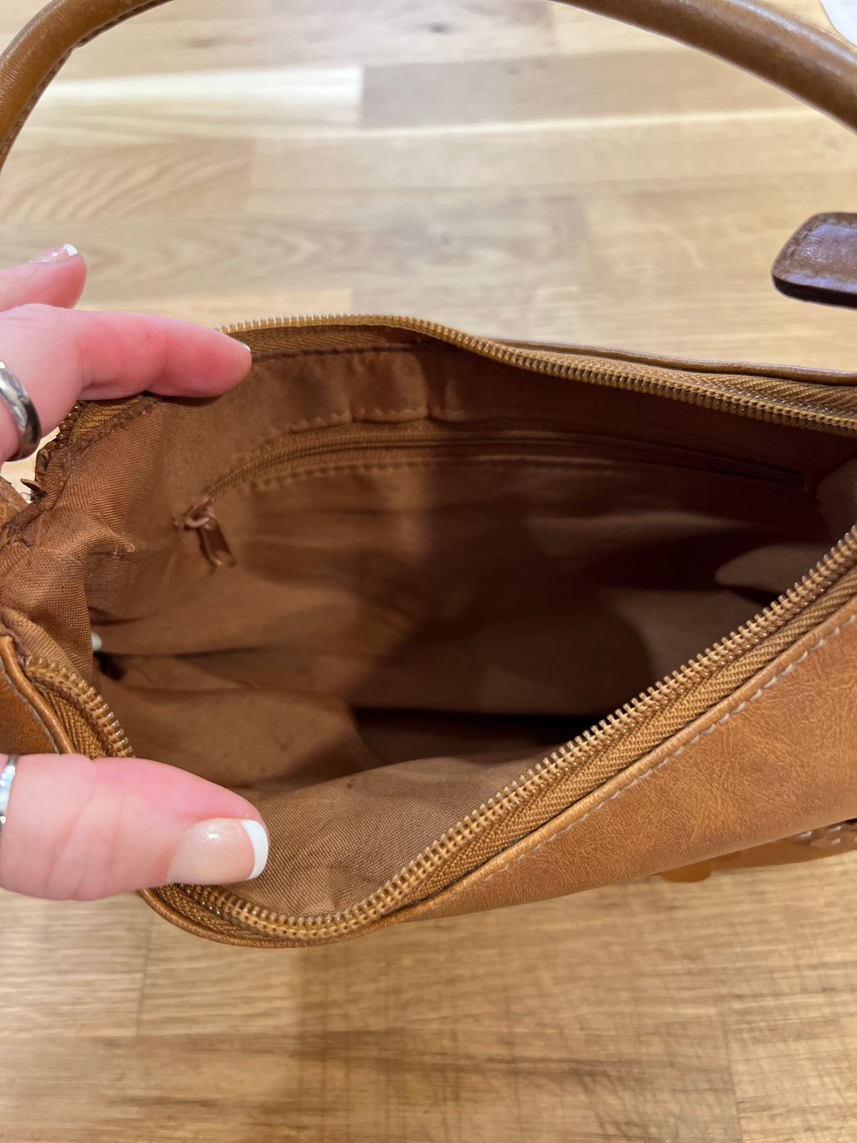 Y2K Brown Flower Handbag