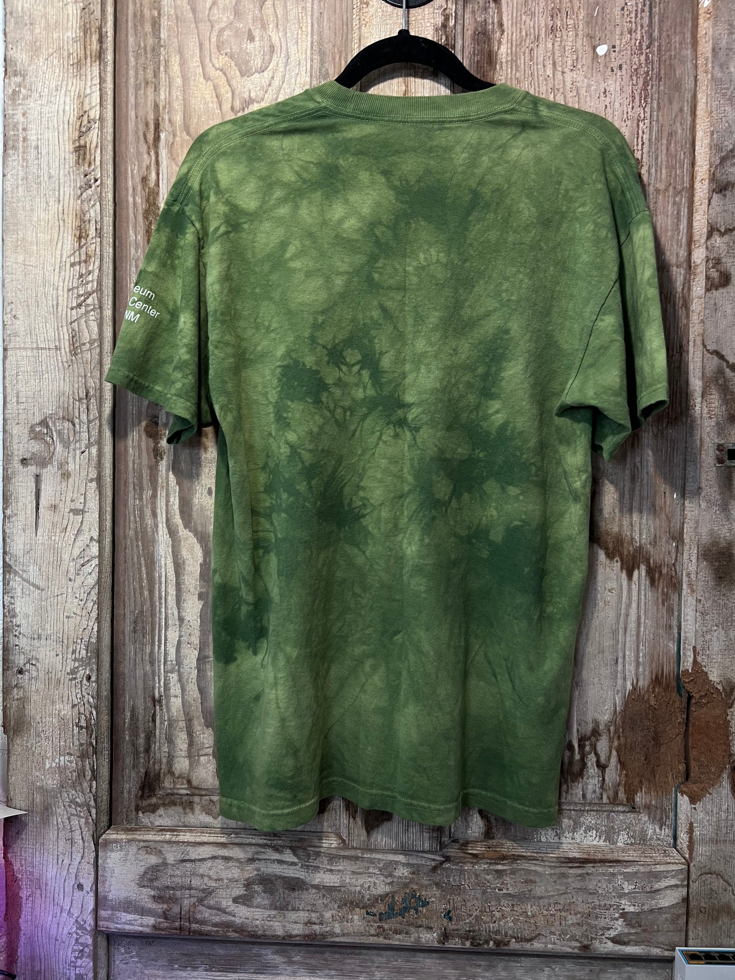 2013 The Mountain Green Tie Dye Alien Graphic T-Shirt (Modern)