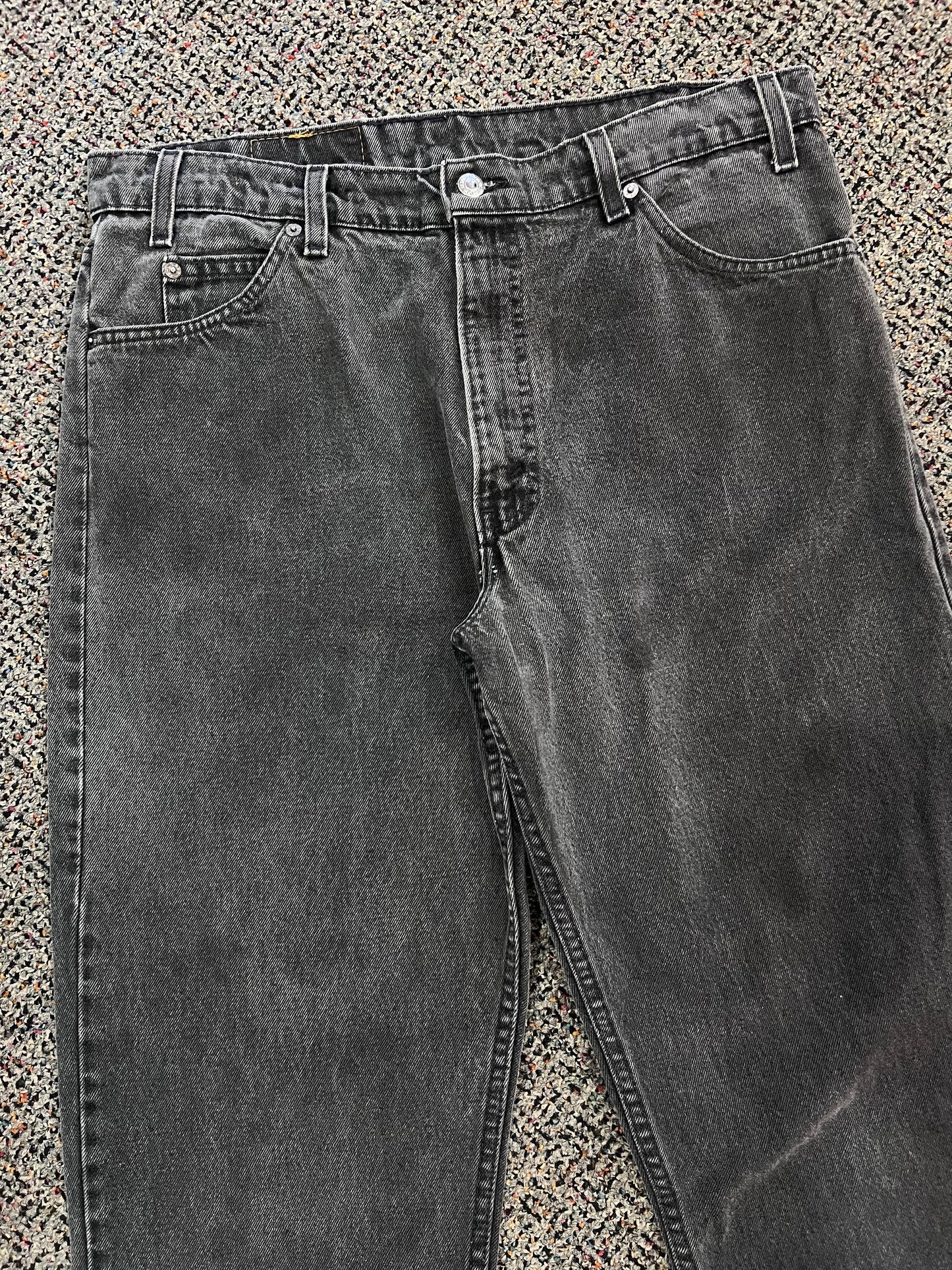 Levi Strauss 550 Orange Tab Faded BLK Denim Jeans