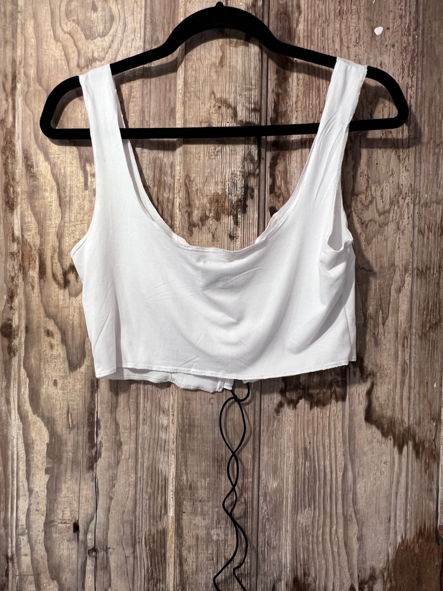 Y2K MSU Tie Front Cropped Tank Top