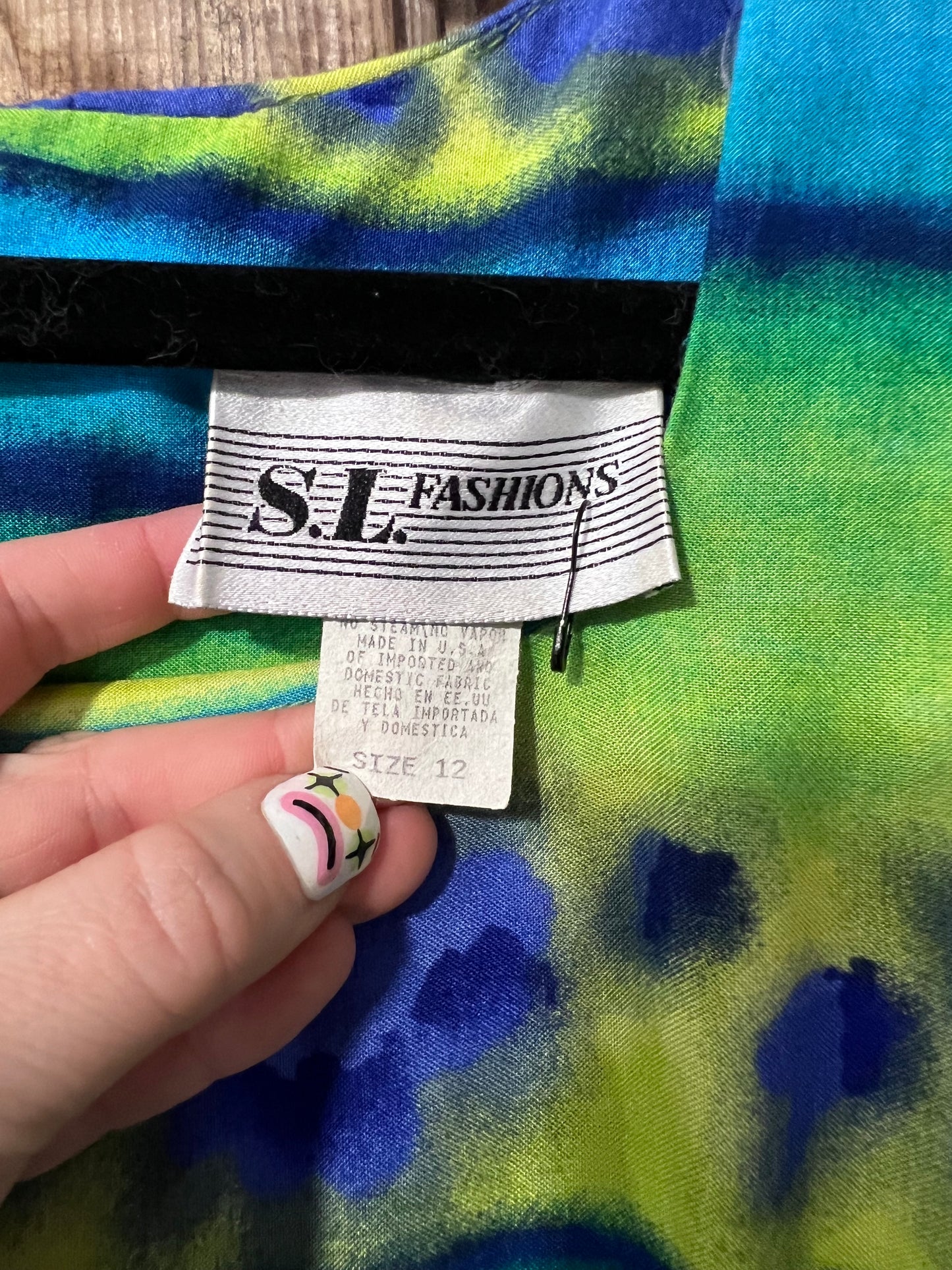 90's S.L. Fashions Colorful Sleeveless Dress